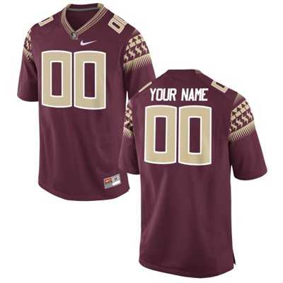Men%27s Florida State Seminoles Customized Replica Football Jersey - 2015 Garnet